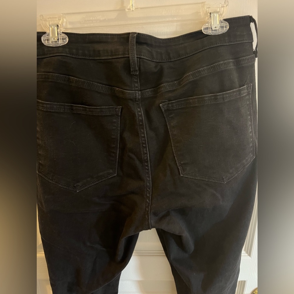 Black rockstar super skinny high rise (w/ holes) - Old Navy - Size 12P - Picture 3 of 4
